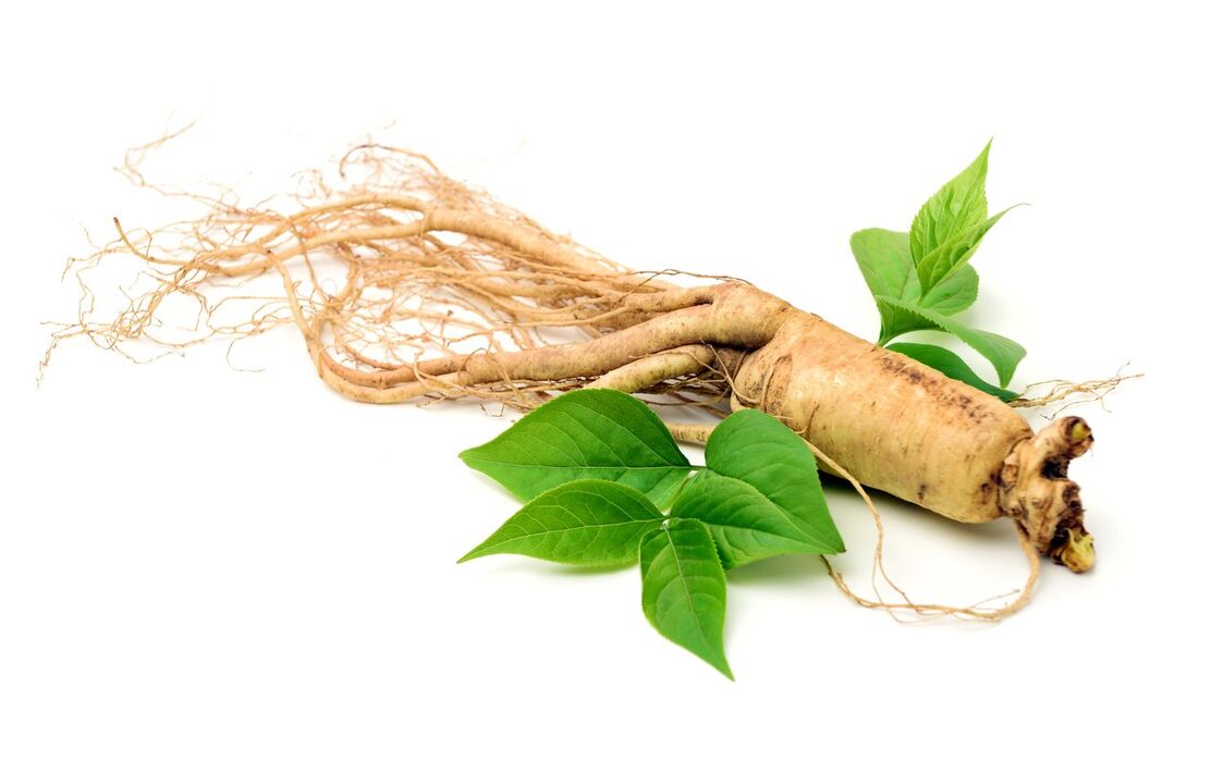 Root de ginseng dans des capsules pulsées